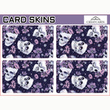 Craspire PVC Plastic Waterproof Card Stickers, Self-adhesion Card Skin for Bank Card Decor, Rectangle, Skull Pattern, 186.3x137.3mm