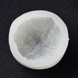 2PCS DIY Candle Silicone Molds, Resin Casting Molds, For UV Resin, Epoxy Resin Jewelry Making, Woolen Yarn Shape, White, 77x75x56mm, Inner Diameter: 60x72mm