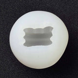 2PCS DIY Candle Silicone Molds, Resin Casting Molds, For UV Resin, Epoxy Resin Jewelry Making, Knot Shape, White, 7.2x7x6.2cm, Inner Diameter: 2.3x3.4cm