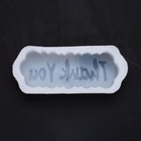 2PCS Wavy Letter Silicone Candle Mold, Word Thank You, DIY Candle Soap Making Molds, White, 14.5x5.8x3.35cm