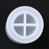 Silicone Molds, Resin Casting Molds, For UV Resin, Epoxy Resin Jewelry Making, Flat Round, White, 6.4x0.9cm, Inner Size: 6x0.7cm