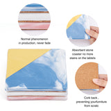 3 Pieces Square Marble Wax Seal Mat(Pink + Blue + Gray)