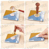3 Pieces Square Marble Wax Seal Mat(Pink + Blue + Gray)