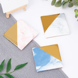 3 Pieces Square Marble Wax Seal Mat(Pink + Blue + Gray)