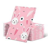100 pc Rectangle Rabbit Kraft Paper Bubble Mailers, Self-Seal Bubble Padded Envelopes, Mailing Envelopes for Packaging, Pink, 27x20cm