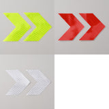 Craspire 3 Bags 3 Colors Waterproof PVC Arrow Reflective Stickers, Safety Caution Warning Sign Decals for Motorcycle, Bicycles, Helmets, Mixed Color, 61x60x0.5mm, 10pcs/bag, 1 bag/color