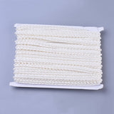 10 Yard Plastic Imitation Pearl Beads Ribbons, Garment Accessories, White, 11.5mm
