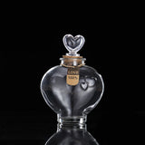 10 pcs Glass Bottle, Wishing Bottle, with Random Style Gift Tags and Cork Stopper, Heart, Clear, 11.2x16.5cm