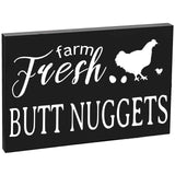 Funny Farm Decorations Signs(Farm Fresh Butt Nuggets)