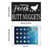 Funny Farm Decorations Signs(Farm Fresh Butt Nuggets)
