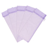 1 Bag Drawstring Wine Bottle Organza Bags, Wine Wrapping Bags, for Decoration, Gift Bags, Party Favors, Rectangle, Purple, 37x14cm, 10pcs/bag