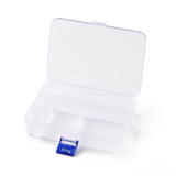 30 pcs Plastic Bead Storage Containers, Adjustable Dividers Box, Removable 5 Compartments, Rectangle, Ghost White, 14x9.5x3.2cm