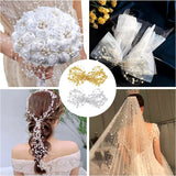 11 Yards Artificial Pearls Strings Beads for Floating Candles, Float Pearl String, Vase Filling Pearls Filler for Wedding Table Party Home Centerpieces, Gold and Silver