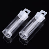 100 pcs Plastic Bead Containers, Bottle, For Seed Beads Storage, Clear, 68x19mm, Hole: 6mm, Capacity: 10ml(0.34 fl. oz)