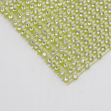 40 pc Plastic Elasticity Rhinestone Net, DIY Accessories, Festival Decoration Accessories, Yellow Green, 183x122x2.5mm