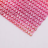 10 pc Plastic Elasticity Rhinestone Net, DIY Accessories, Festival Decoration Accessories, Camellia, 183x122x2.5mm