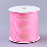 1 Roll Braided Nylon Ribbons, Pink, 3/8inch(10mm), about 25yards/roll(22.86m/roll)