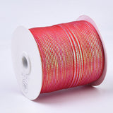 1 Roll Braided Nylon Ribbons, Light Yellow, 3/8 inch(10mm), about 30yards/roll(27.432m/roll)