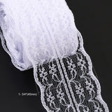 5 Roll Polyester Lace Trim, Lace Ribbon For Sewing Decoration, White, 45mm, about 1- 3/4 inch(45mm) wide, about 10.93 yards (10m)/roll