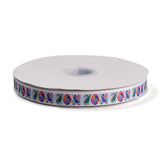 1 Roll Easter Themed Polyester Grosgrain Ribbons, Jacquard Ribbon, Garment Accessories, Colorful, Rabbit Pattern, 3/4 inch(18mm), about 100 yards/roll