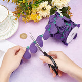 Lace Trim Ribbon, Eggplant Decorating Jacquard Ribbon 7.5 Yard ?¨¢1.7 Vegetable Style Polyester DIY Ribbon for Sewing, Craft Decoration