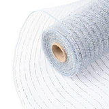 2 Roll Deco Mesh Ribbons, Tulle Fabric, with Metallic Silk, for Christmas Party Decoration, Skirts Decoration Making, Light Steel Blue, 10-1/4 inch(260mm), 10 yards/roll(91.44m/roll)