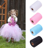 2 Roll Deco Mesh Ribbons, Tulle Fabric, Tulle Roll Spool Fabric For Skirt Making, Pink, 6 inch(150mm), 100yards/roll(91.44m/roll)