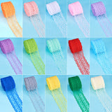 15 Rolls 165 Yards Mixed Color Floral Pattern Fabric Lace Ribbon by the Roll for Wedding Invitation, Cards, Decorating, Sewing, Hair Bow Making, Gift Package Wrapping, 1-3/4 Inch Wide