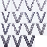 15 Rolls 37.5 Yards Black Floral Pattern Fabric Lace Ribbon by the Roll for Wedding Invitation, Cards, Decorating, Sewing, Hair Bow Making, Gift Package Wrapping, Mixed Size