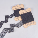 15 Rolls 37.5 Yards Black Floral Pattern Fabric Lace Ribbon by the Roll for Wedding Invitation, Cards, Decorating, Sewing, Hair Bow Making, Gift Package Wrapping, Mixed Size