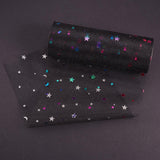 2 Roll 2 Rolls Sparkling Tulle Sequin Tulle Fabric 6" x 10 Yards for Decoration Bows, Craft Making, Wedding Party Ribbon - 20 Yards in Total (Black)
