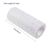 2 Rolls Glitter Sequin Tulle Netting Fabric Tulle 6 by 25 Yard for Wedding Party Decoration, Tutu Skirts Sewing Crafting - Azure