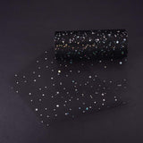 2 Rolls Glitter Sequin Tulle Netting Fabric Tulle 6 by 25 Yard for Wedding Party Decoration, Tutu Skirts Sewing Crafting - Black