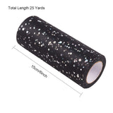 2 Rolls Glitter Sequin Tulle Netting Fabric Tulle 6 by 25 Yard for Wedding Party Decoration, Tutu Skirts Sewing Crafting - Black