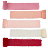 5 Colours Chiffon Ribbon Handmade Fringe Chiffon Silk-Like Ribbons Raw Edge