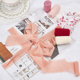 5 Colours Chiffon Ribbon Handmade Fringe Chiffon Silk-Like Ribbons Raw Edge