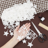 7.5 Yards Lace Trim with Star Tassel Ribbon White Sewing Fringe Trim Crafts Decorative Trim DIY Sewing Craft Lace Trim for Wedding Bridal Dress Party Clothes Decoration