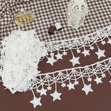7.5 Yards Lace Trim with Star Tassel Ribbon White Sewing Fringe Trim Crafts Decorative Trim DIY Sewing Craft Lace Trim for Wedding Bridal Dress Party Clothes Decoration