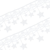 7.5 Yards Lace Trim with Star Tassel Ribbon White Sewing Fringe Trim Crafts Decorative Trim DIY Sewing Craft Lace Trim for Wedding Bridal Dress Party Clothes Decoration