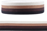 About 9m Canvas Band Cotton Ribbon Flat with Stripe Pattern Band Coconut Brown Garment Accessories for Crossbody Handbag Straps Replacement