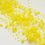 200 Strand Acrylic Imitation Pearl Beaded Trim Garland Strand, Great for Door Curtain and Wedding Decoration DIY Material, Yellow, 130cm, beads: 3mm & 8m