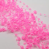 200 Strand Acrylic Imitation Pearl Beaded Trim Garland Strand, Great for Door Curtain and Wedding Decoration DIY Material, Pearl Pink, 130cm, beads: 3mm & 8m
