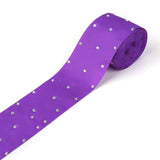 1 Roll Polyester Grosgrain Ribbon, with Single Face Crystal Rhinestone, for Crafts Gift Wrapping, Party Decoration, Purple, 2 inch(52mm), 5 yards/roll(4.57m/roll)