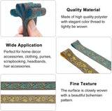 2rolls 7.6 Yards 1.3inch Fabric Embroidered Trim, Vintage Jacquard Ribbon Sewing Woven TrimEmobridered Woven Ribbon Fabric Embroidered Trim d¡§|cor for Sewing and Crafts Making