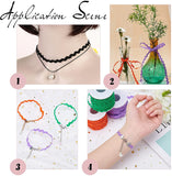 Wave Bending Fringe Trim, Sewing Ribbon, with Plastic Empty Spools, Orange,  3/16 inches~3/8 inch(5~8.5mm), about 25m/strand, 1strand