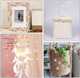 Flower Polyester Trim Ribbon, for Curtain Lace Trimmings, Light Coral, 3/4 inches(20mm)