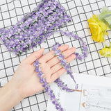 Flower Polyester Trim Ribbon, for Curtain Lace Trimmings, Purple, 3/4 inches(20mm)