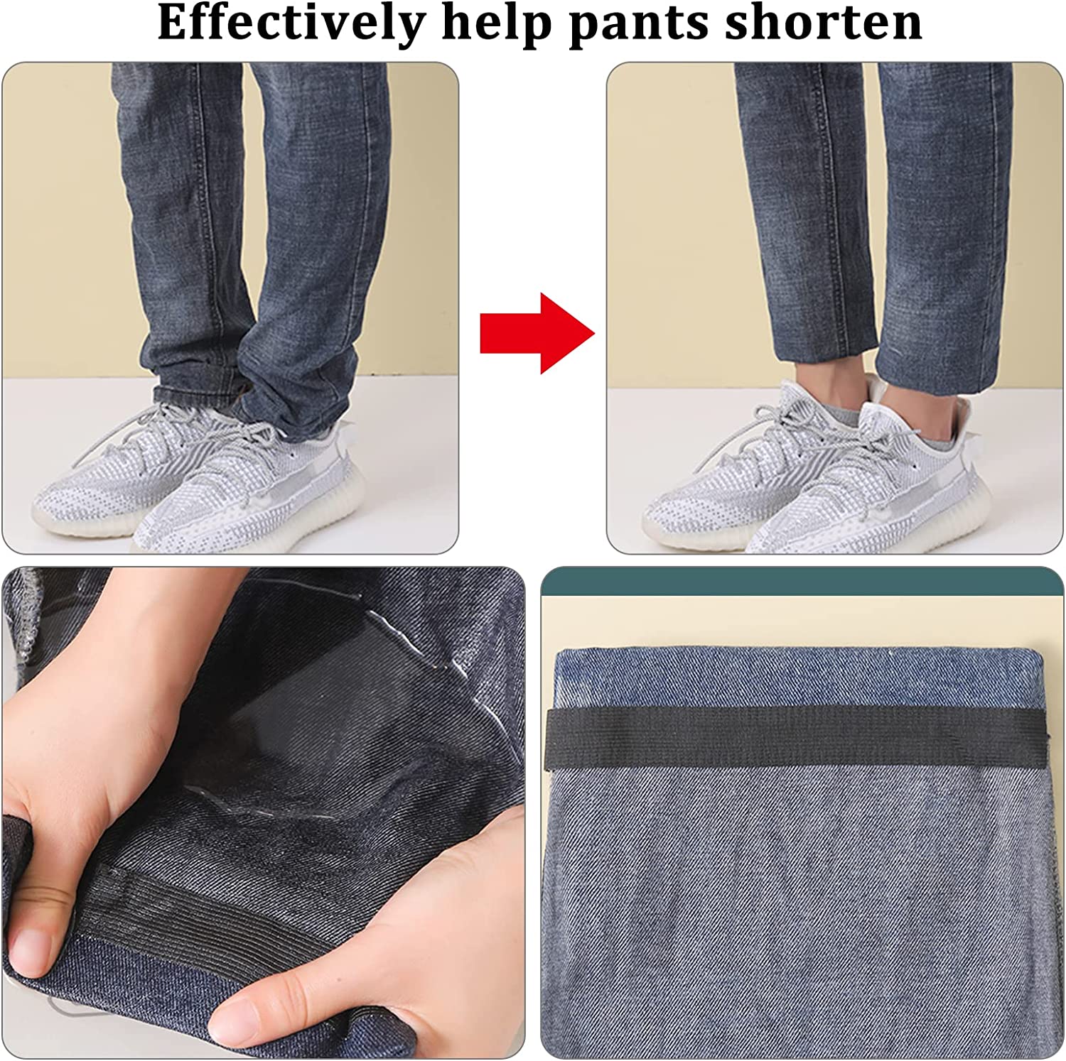 Hem jeans with tape 2025