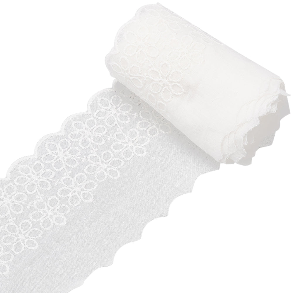 CRASPIRE 10 Yards Lace Fabric Pearl Ribbon, 3/4 Inches Wide Pearl Lace  Polyester Ribbon, Faux Pearl Lace Edge Trim, Applique Pearl Fringe for  Sewing, Bridal Wedding, Home Decors- White