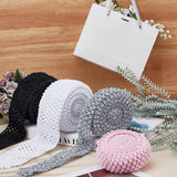 5.5 Yards 1.7 Wide Elastic Crochet Headband Ribbon Crochet Stretch Trim Fabric for Hair Accessories Tube Top, Light Pink